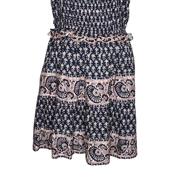 SEA New York Jasper Multicolor Print Smocked Mini Dress Marine Size Large - Picture 8 of 12